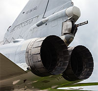 Пушка ГШ-23 и сопла двигателей на Ту-22М3